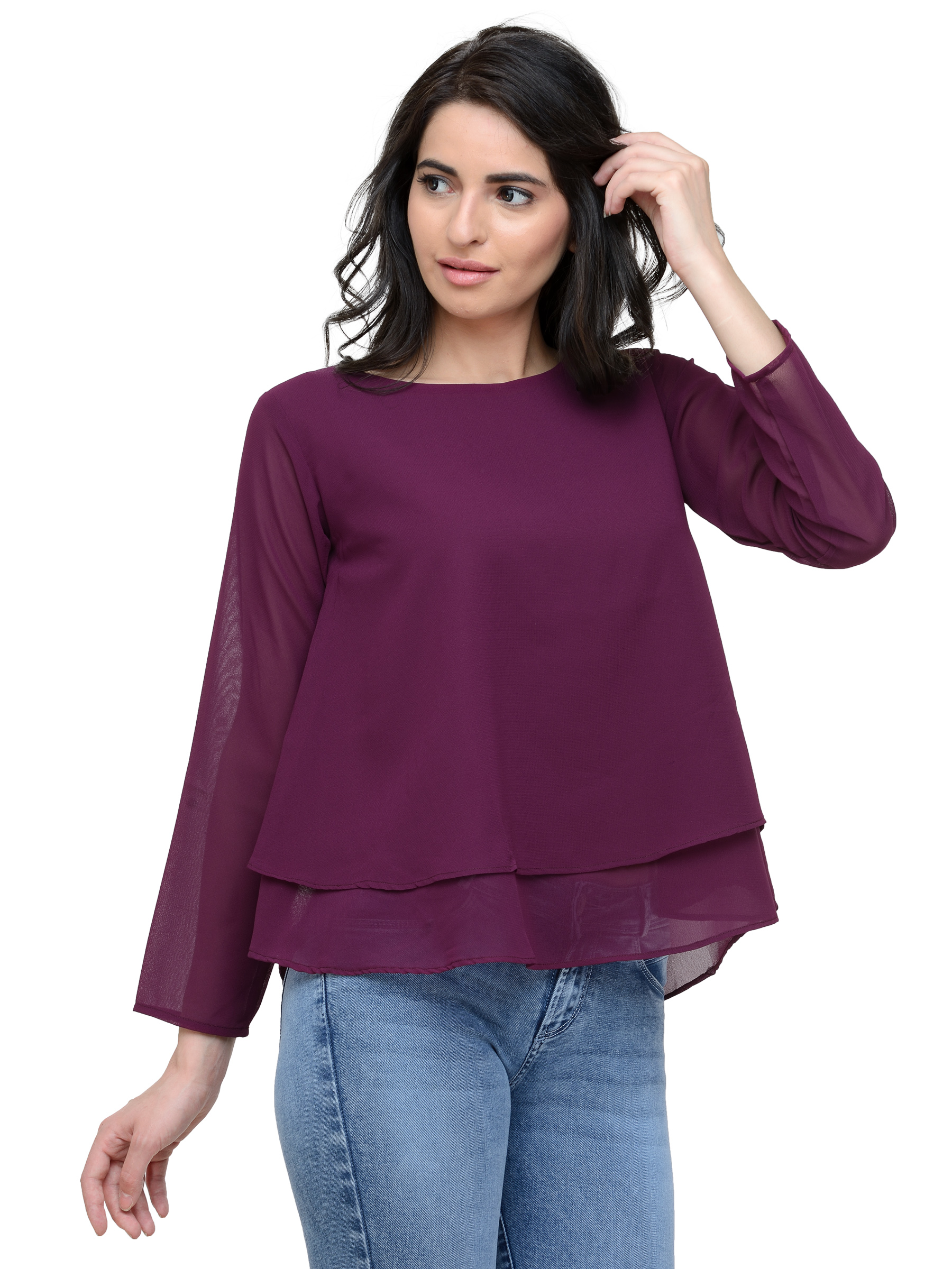 PURPLE REGULAR LAYERED TOP